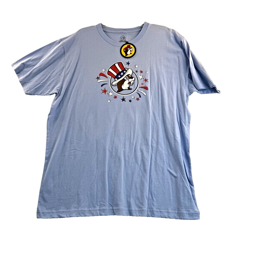 Buc-ee's T-Shirt Blue Sweet Land of Liberty Patriotic 2025 Womens Size XL NWT